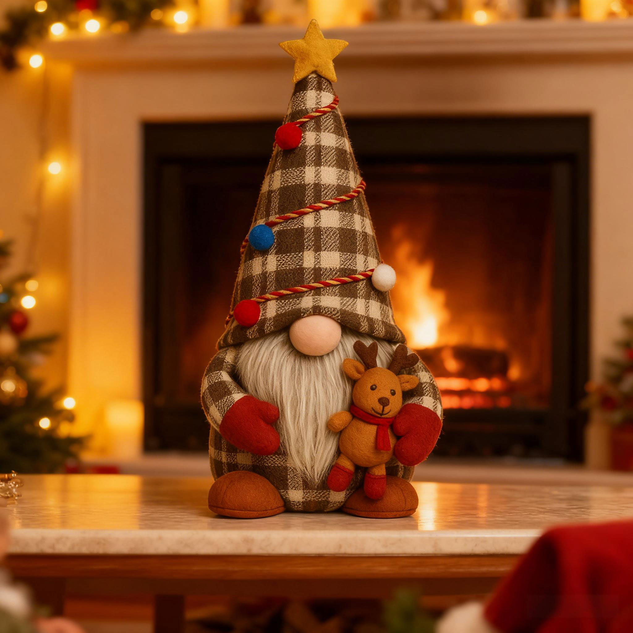 Christmas Gnome with Reindeer