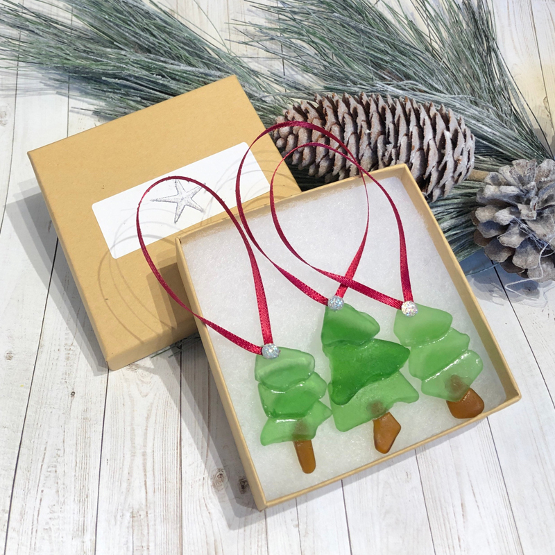 Sea Glass Christmas Tree Ornament