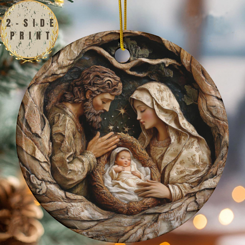  Nativity Scene Ceramic Ornaments