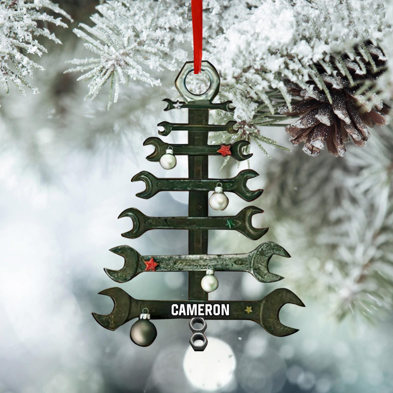 Personalized Mechanic Tools 2D Flat Ornament 2024