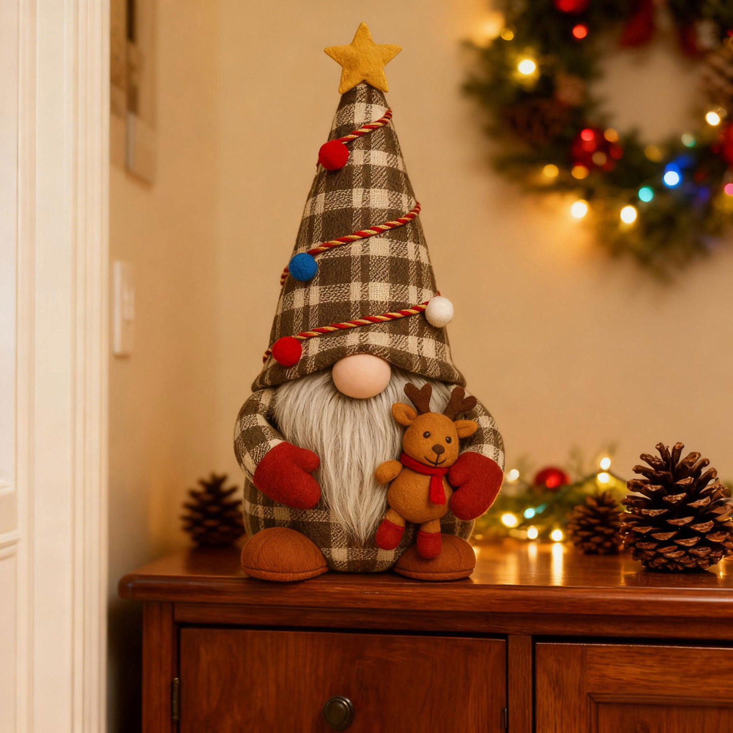 Christmas Gnome with Reindeer