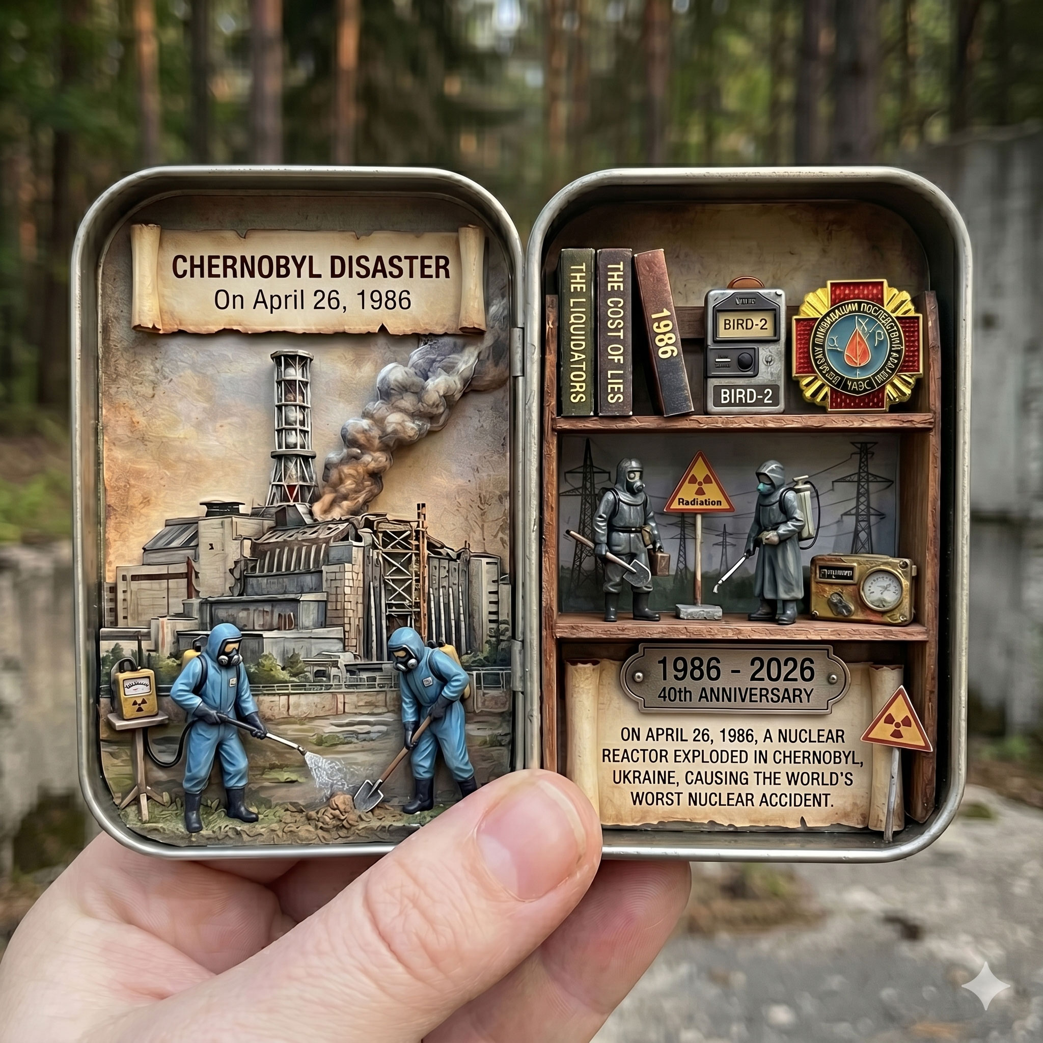 Chernobyl 40th Anniversary Pocket Diorama Tin