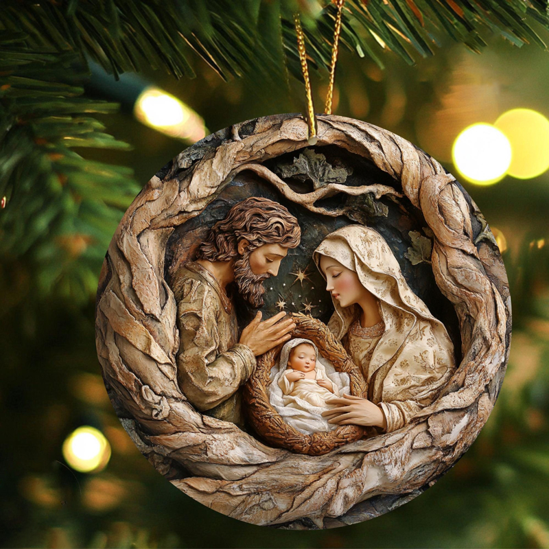 Nativity Scene Ceramic Ornaments