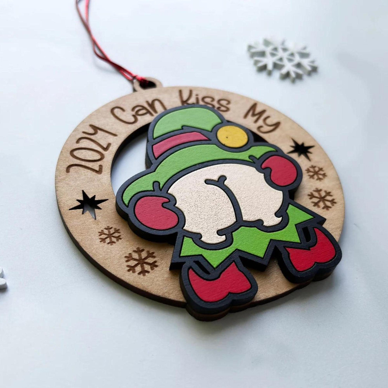  Handmade Funny Wooden Christmas Ornaments