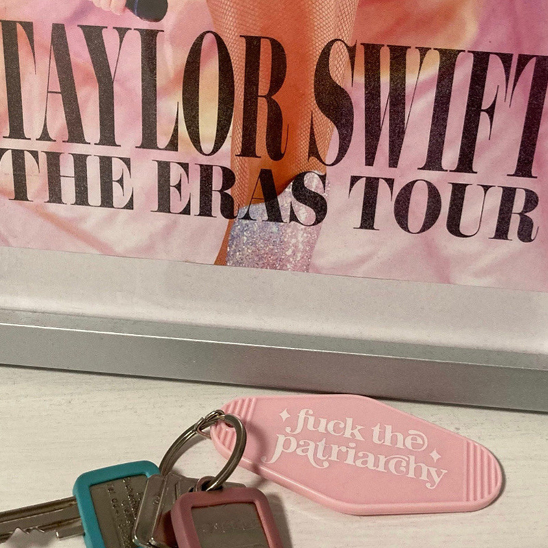 Fuck the Patriarchy Motel Keychain | Retro inspired Keyring