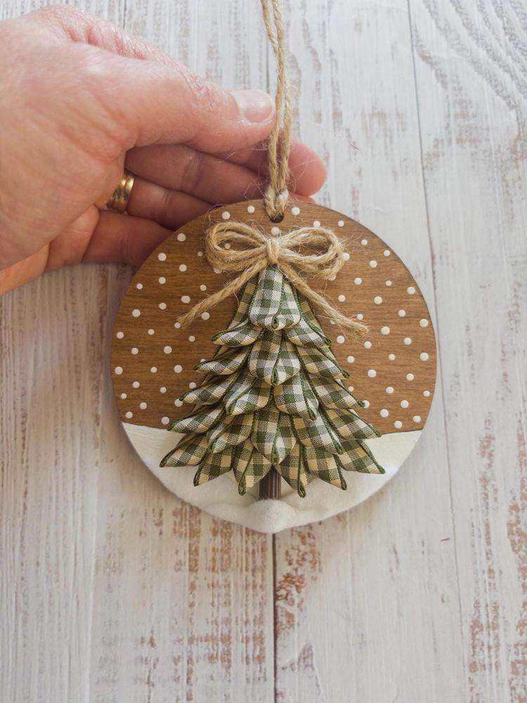 Snowy Woods Pine Tree Ornament