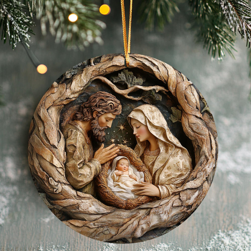  Nativity Scene Ceramic Ornaments