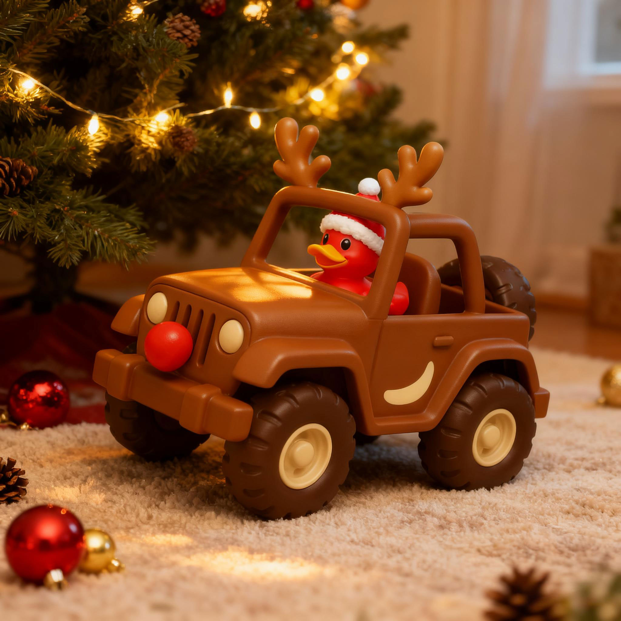 Christmas Reindeer Duck Car
