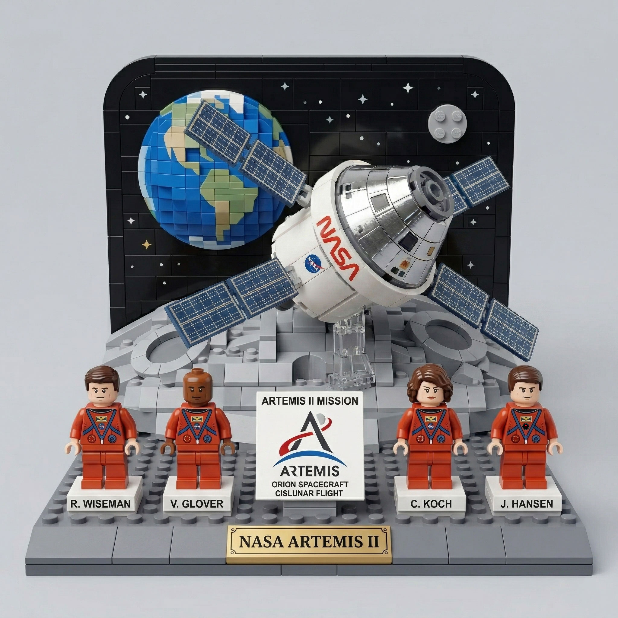 NASA Artemis II Orion Cislunar Flight Brick Building Set