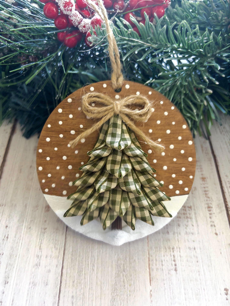 Snowy Woods Pine Tree Ornament