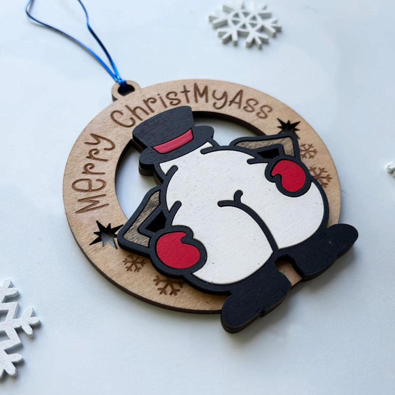  Handmade Funny Wooden Christmas Ornaments