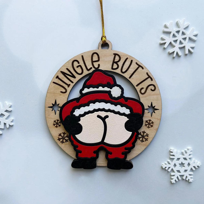  Handmade Funny Wooden Christmas Ornaments