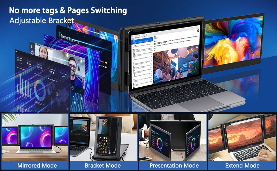 Triple Screen Laptop Monitor