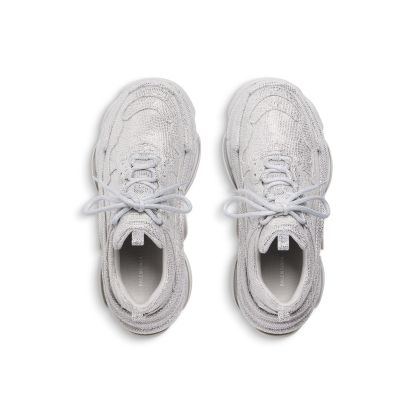 WOMEN'S TRIPLE S SNEAKER WITH RHINESTONES IN LIGHT GREY