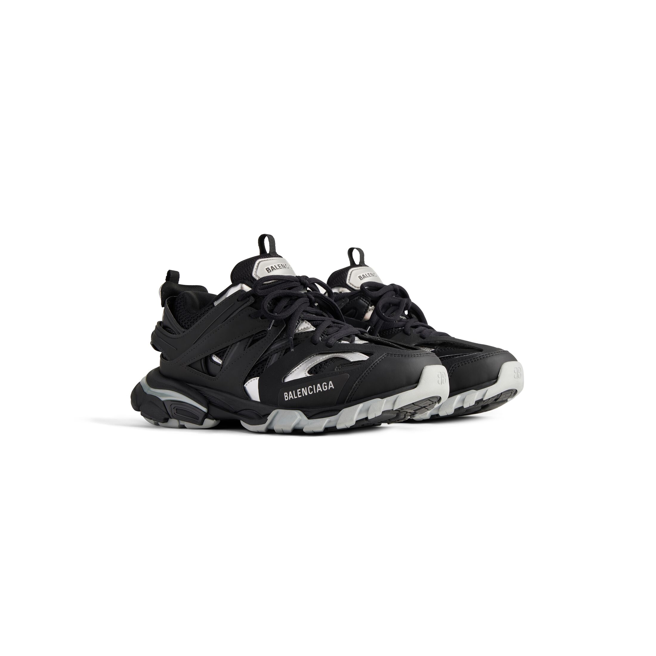 WOMEN'S TRACK SNEAKER IN BLACK/SILVER