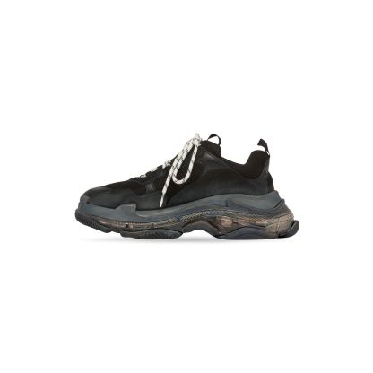 WOMEN'S TRIPLE S CLEAR SOLE SNEAKER IN BLACK