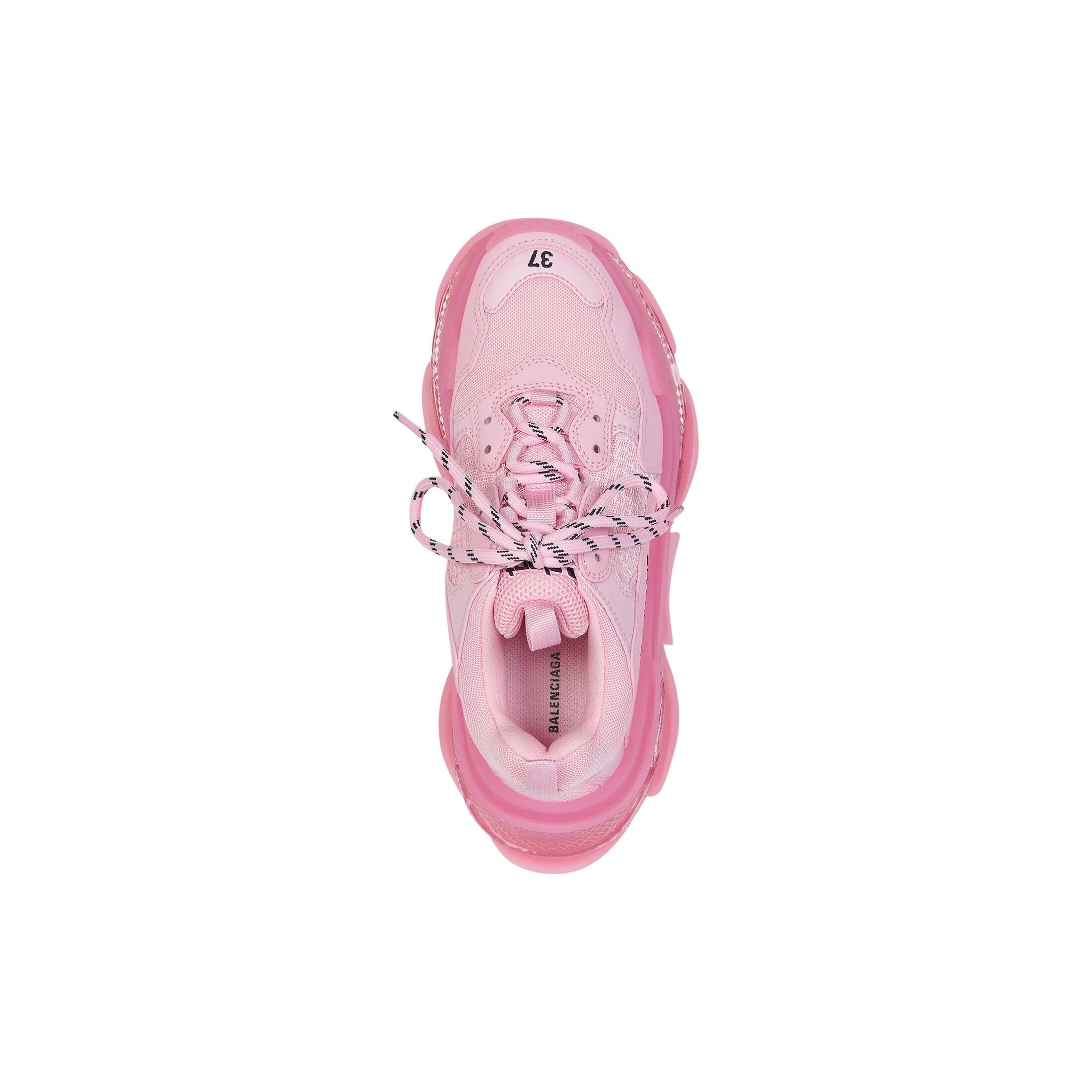 WOMEN'S TRIPLE S CLEAR SOLE SNEAKER IN PINK