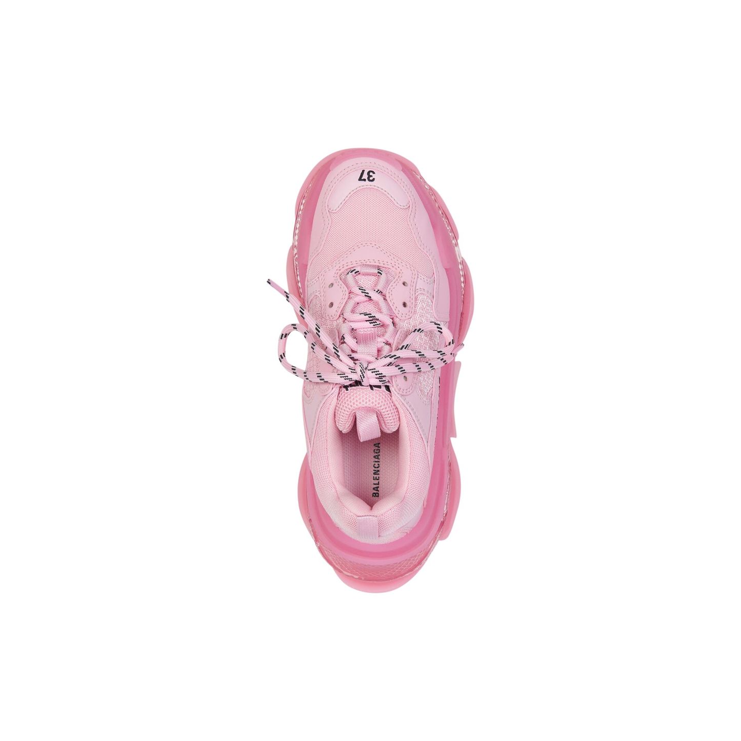 WOMEN'S TRIPLE S CLEAR SOLE SNEAKER IN PINK