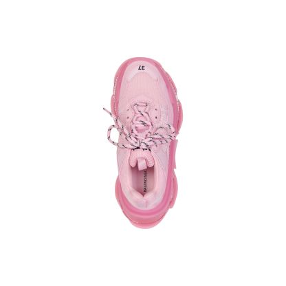 WOMEN'S TRIPLE S CLEAR SOLE SNEAKER IN PINK