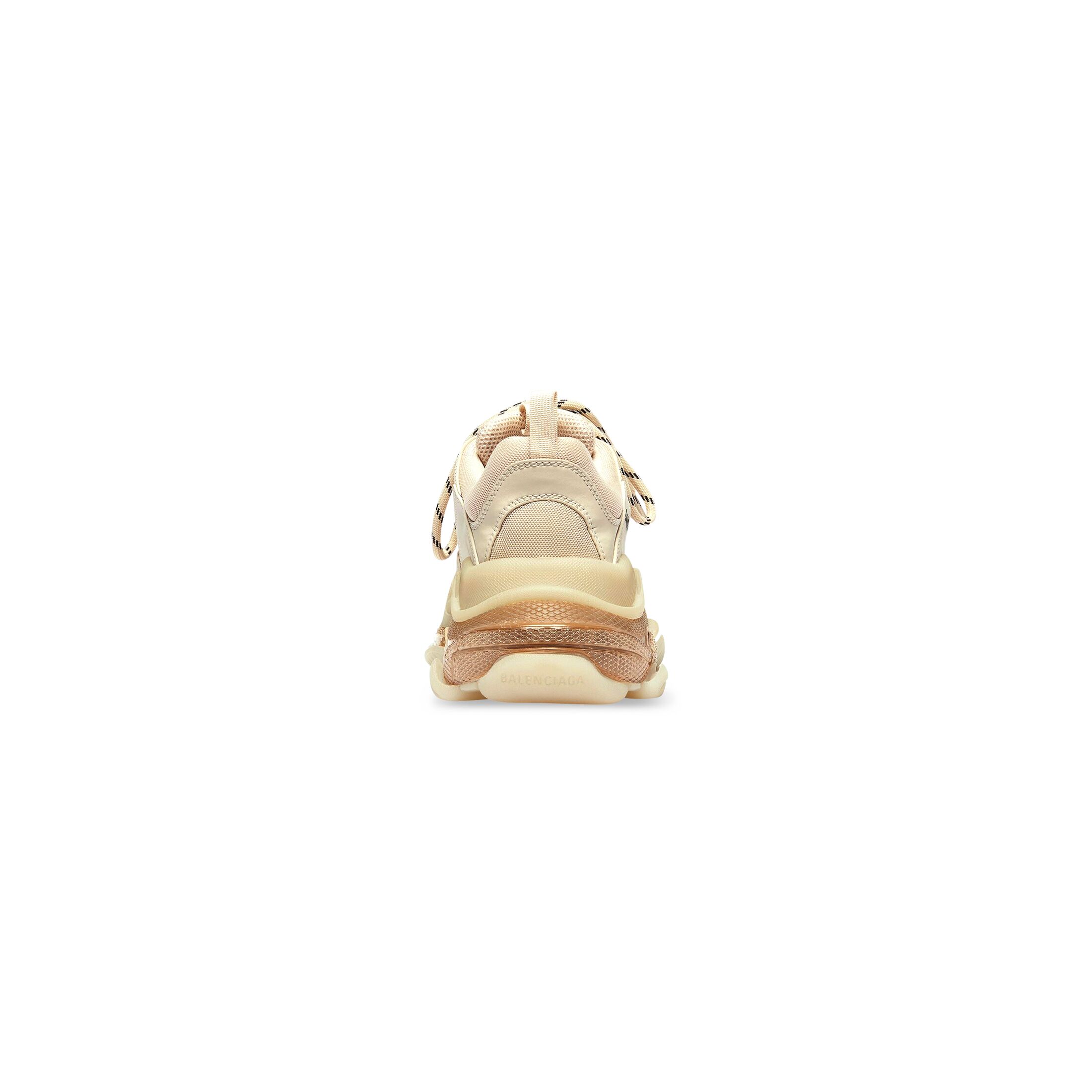 WOMEN'S TRIPLE S CLEAR SOLE SNEAKER IN BEIGE