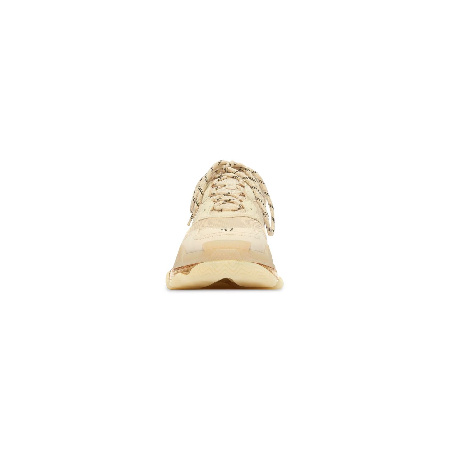 WOMEN'S TRIPLE S CLEAR SOLE SNEAKER IN BEIGE