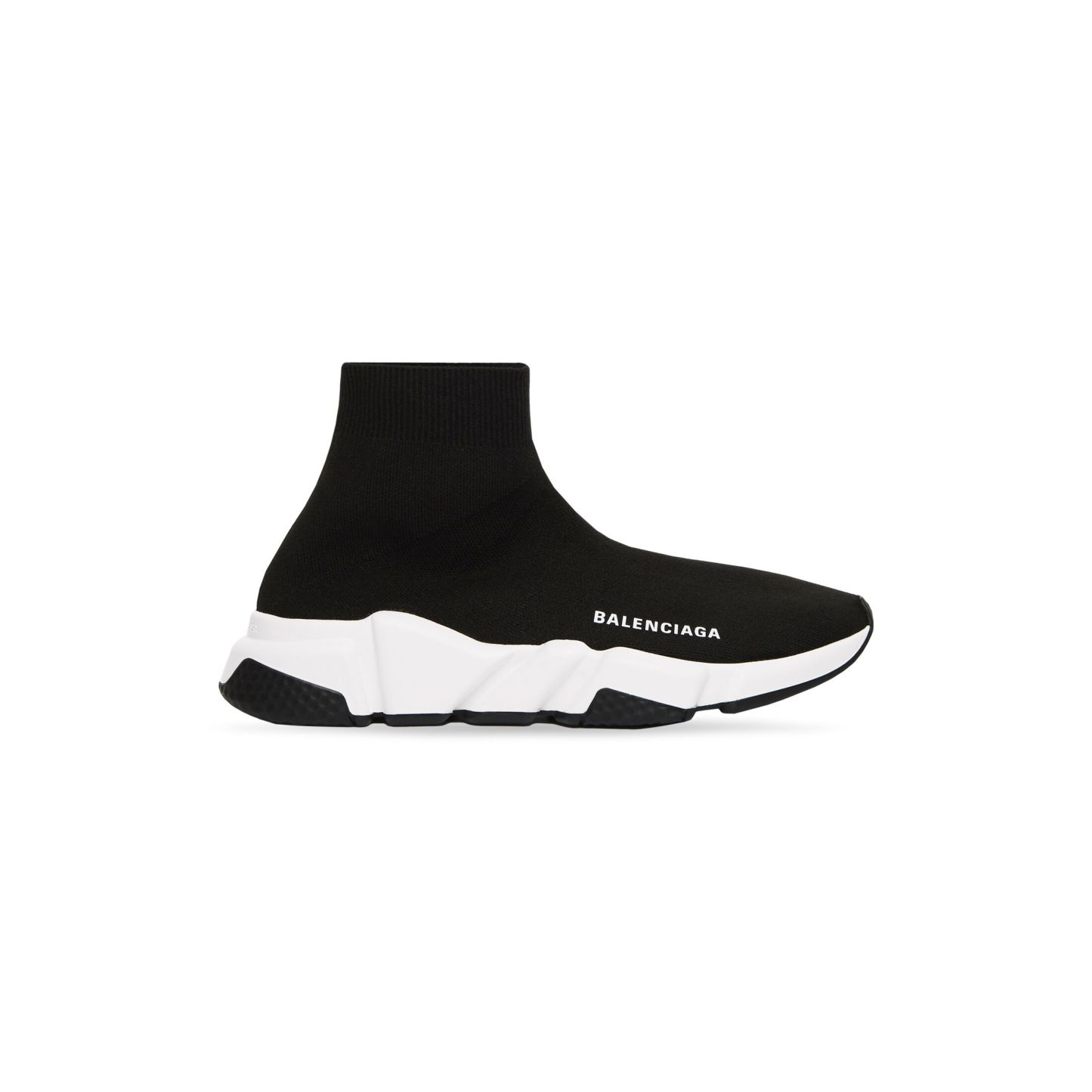 WOMEN'S SPEED RECYCLED KNIT SNEAKER IN BLACK/WHITE