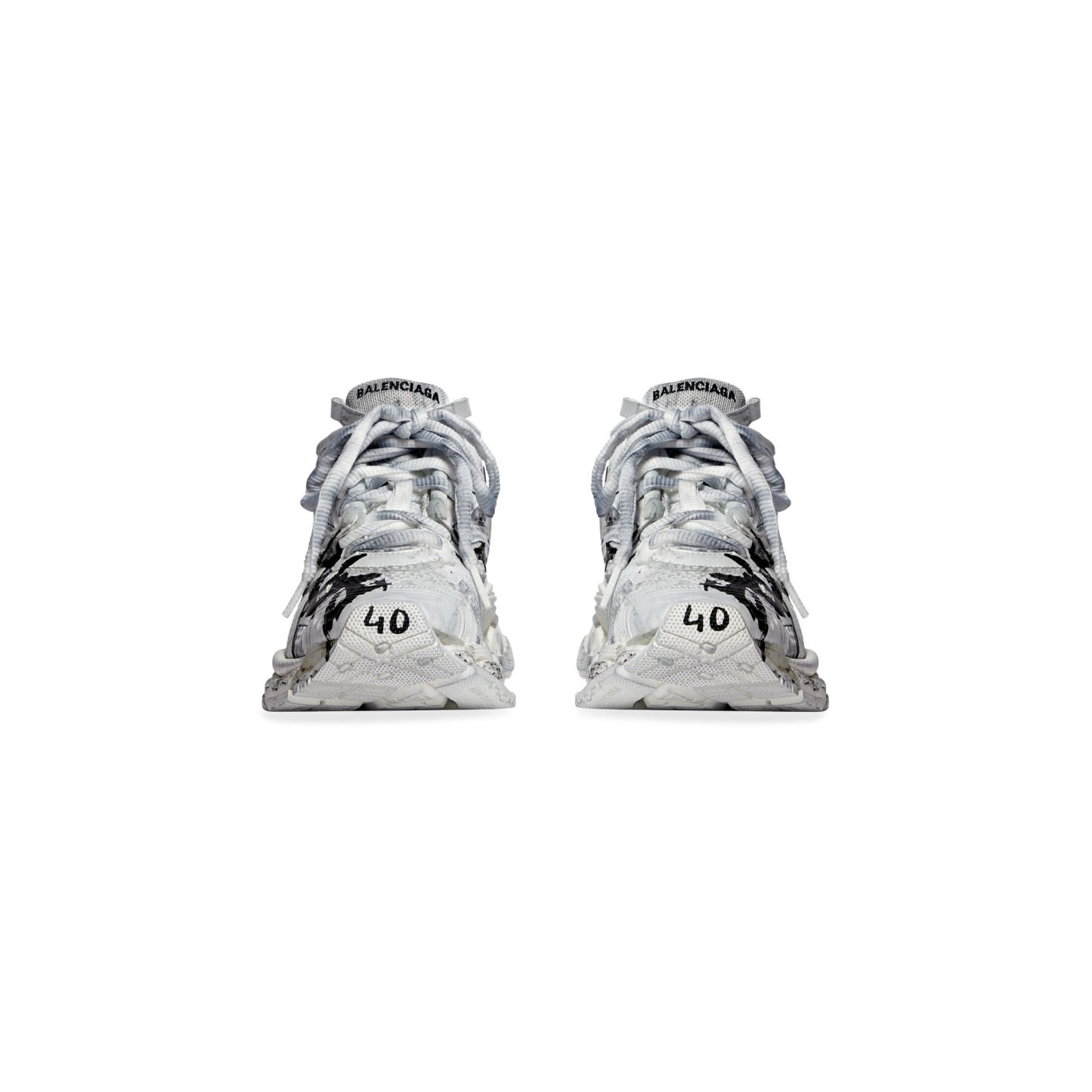 WOMEN'S RUNNER GRAFFITI SNEAKER IN WHITE