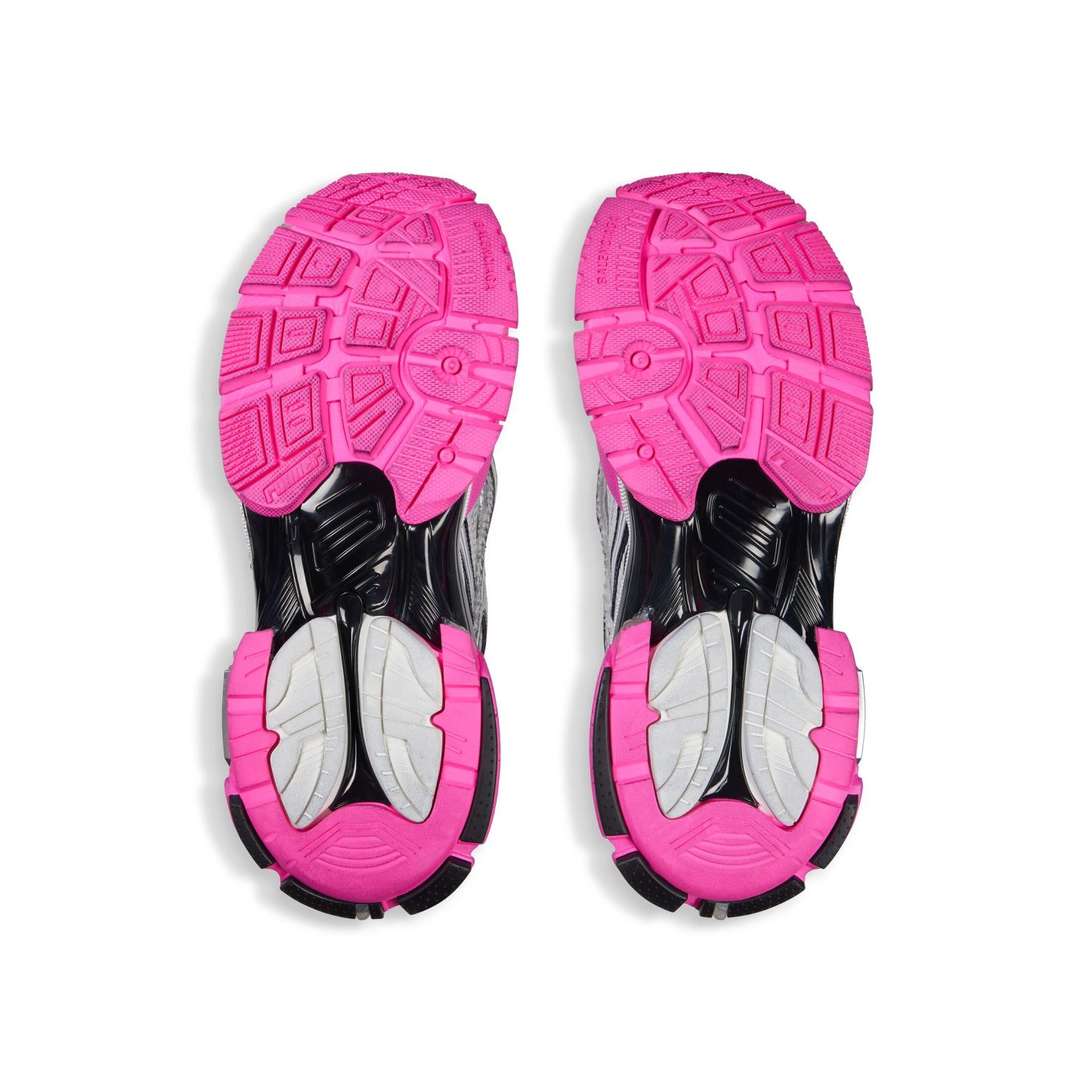 WOMEN'S RUNNER SNEAKER IN SILVER/BLACK/NEON-PINK