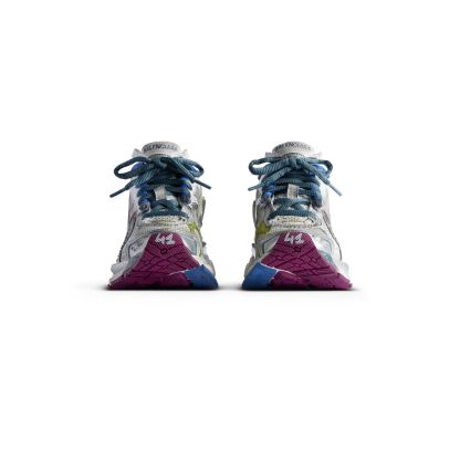 WOMEN'S RUNNER SNEAKER IN WHITE/BLUE/PURPLE/YELLOW