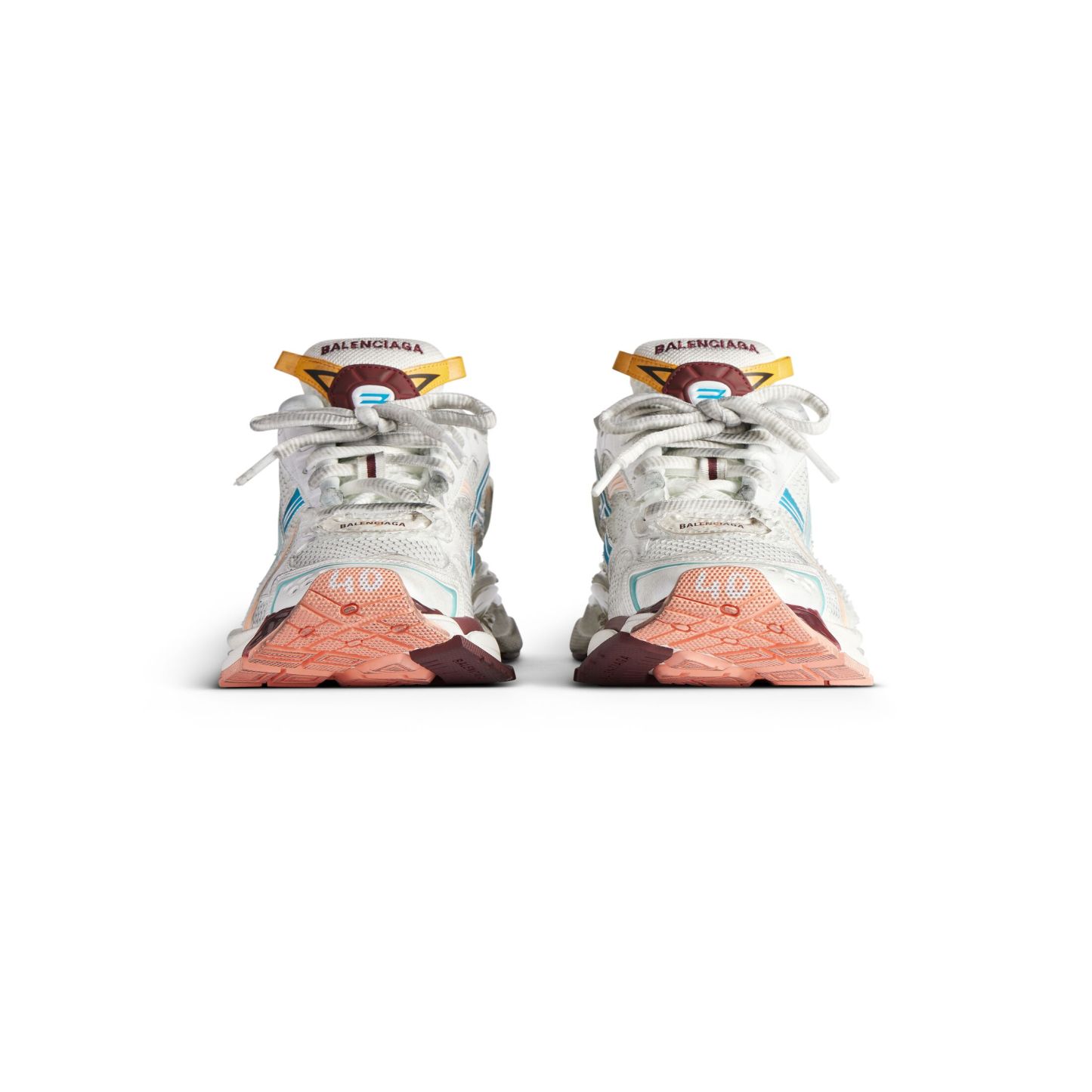WOMEN'S RUNNER SNEAKER IN WHITE/YELLOW/PINK/BLUE