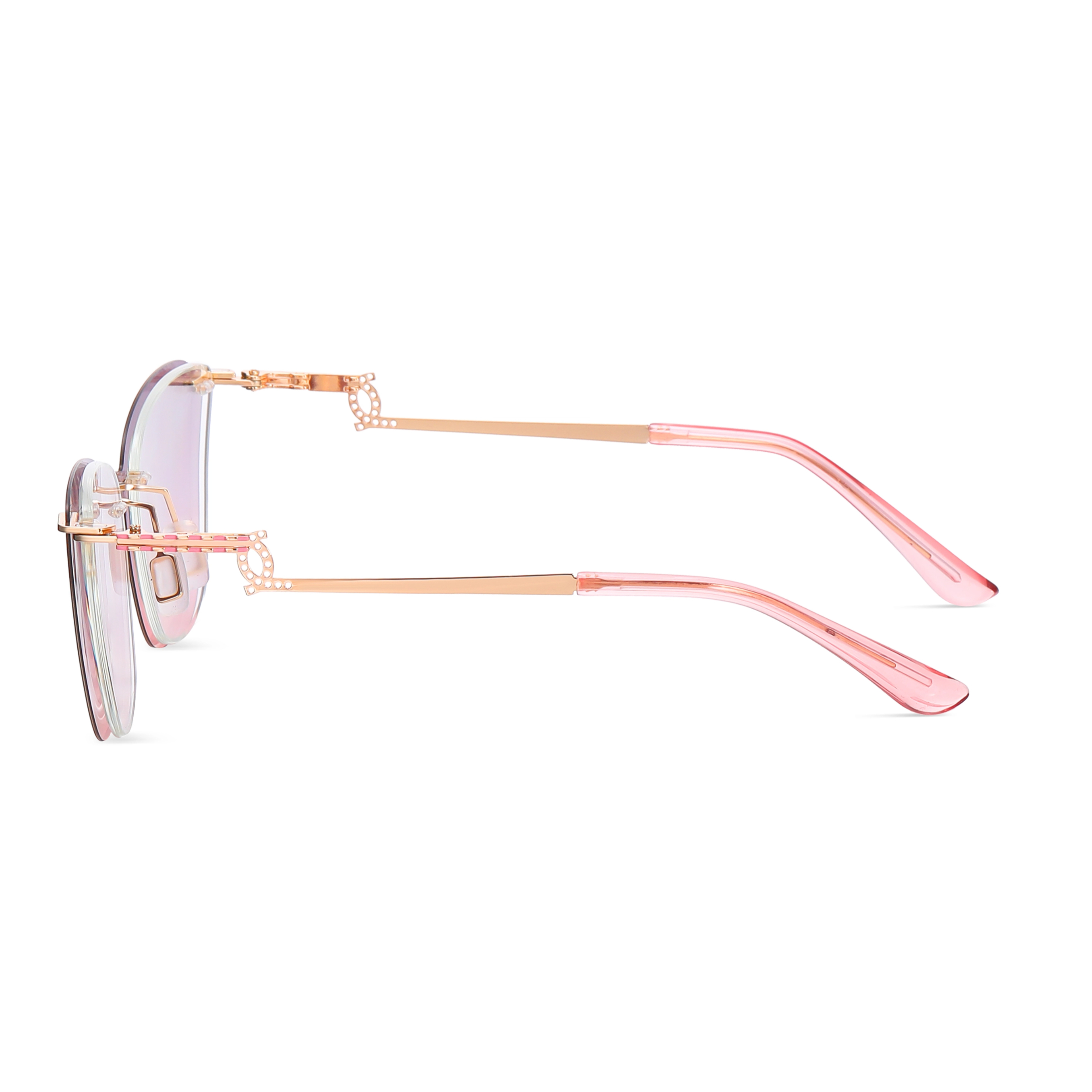 Antonia-Rimless prescription optical glasses for women with magnetic polarizing lens set-7203