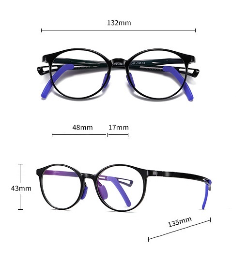 KK-Blue light blocking glasses for children are available with prescription glasses -TR5108