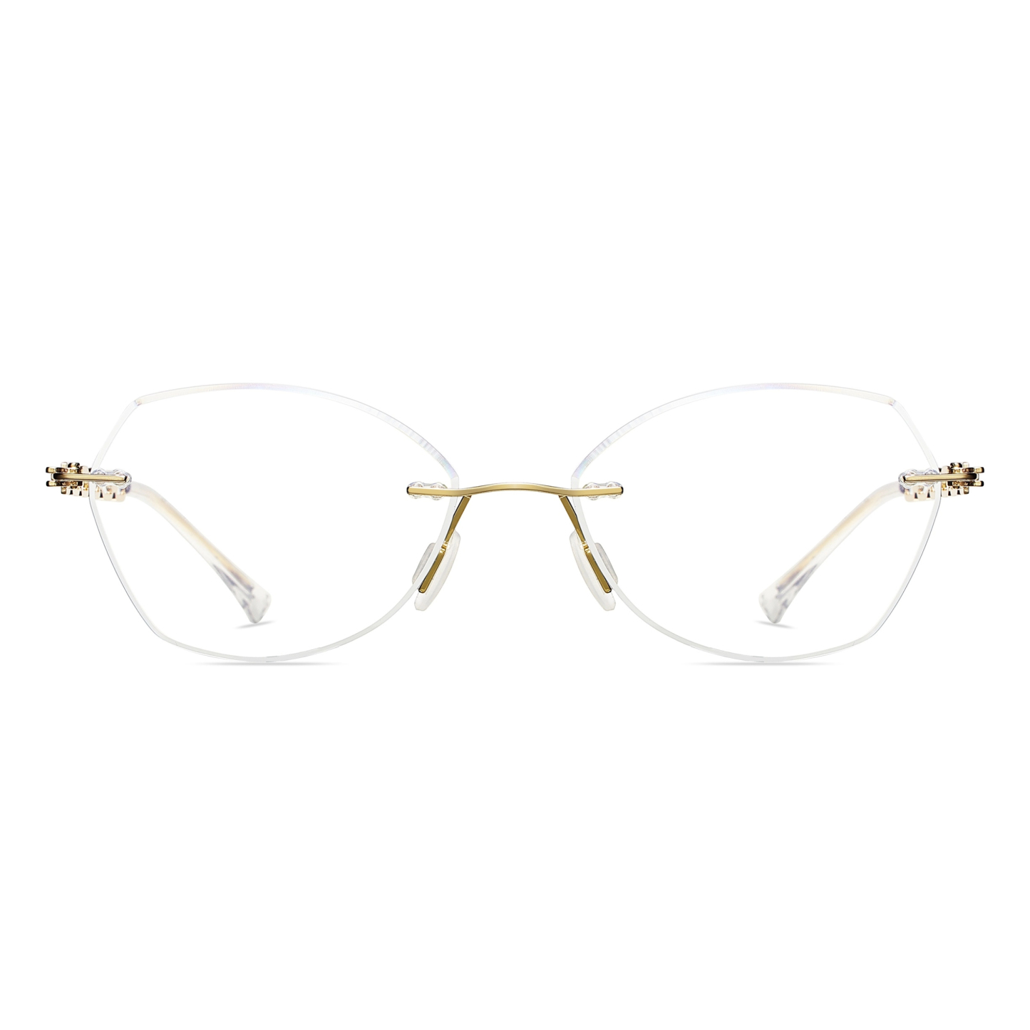 Abina-Rimless prescription optical glasses for women with magnetic polarizing lens set-7212