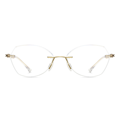 Abina-Rimless prescription optical glasses for women with magnetic polarizing lens set-7212