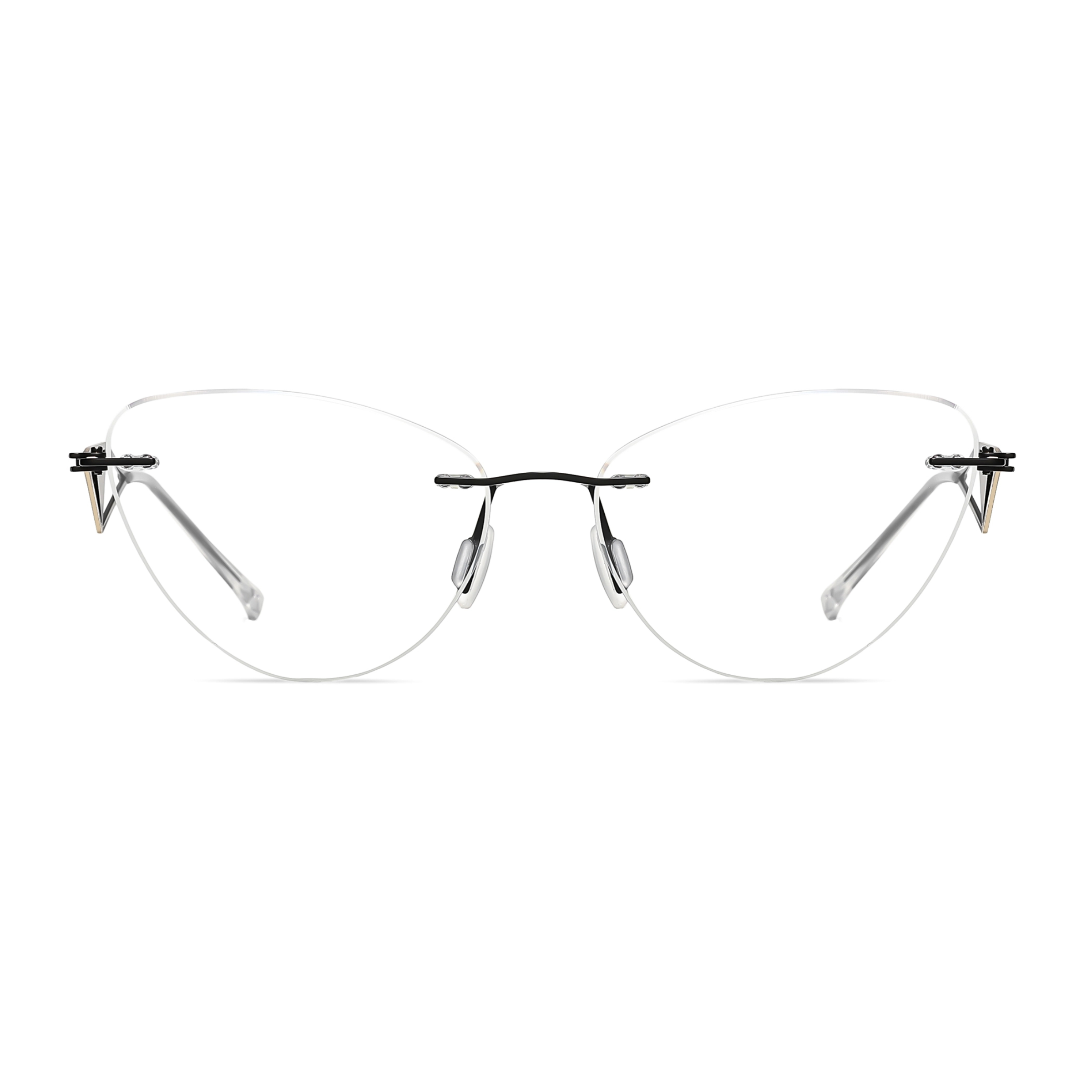 Abigail-Rimless prescription optical glasses for women with magnetic polarizing lens set-7210