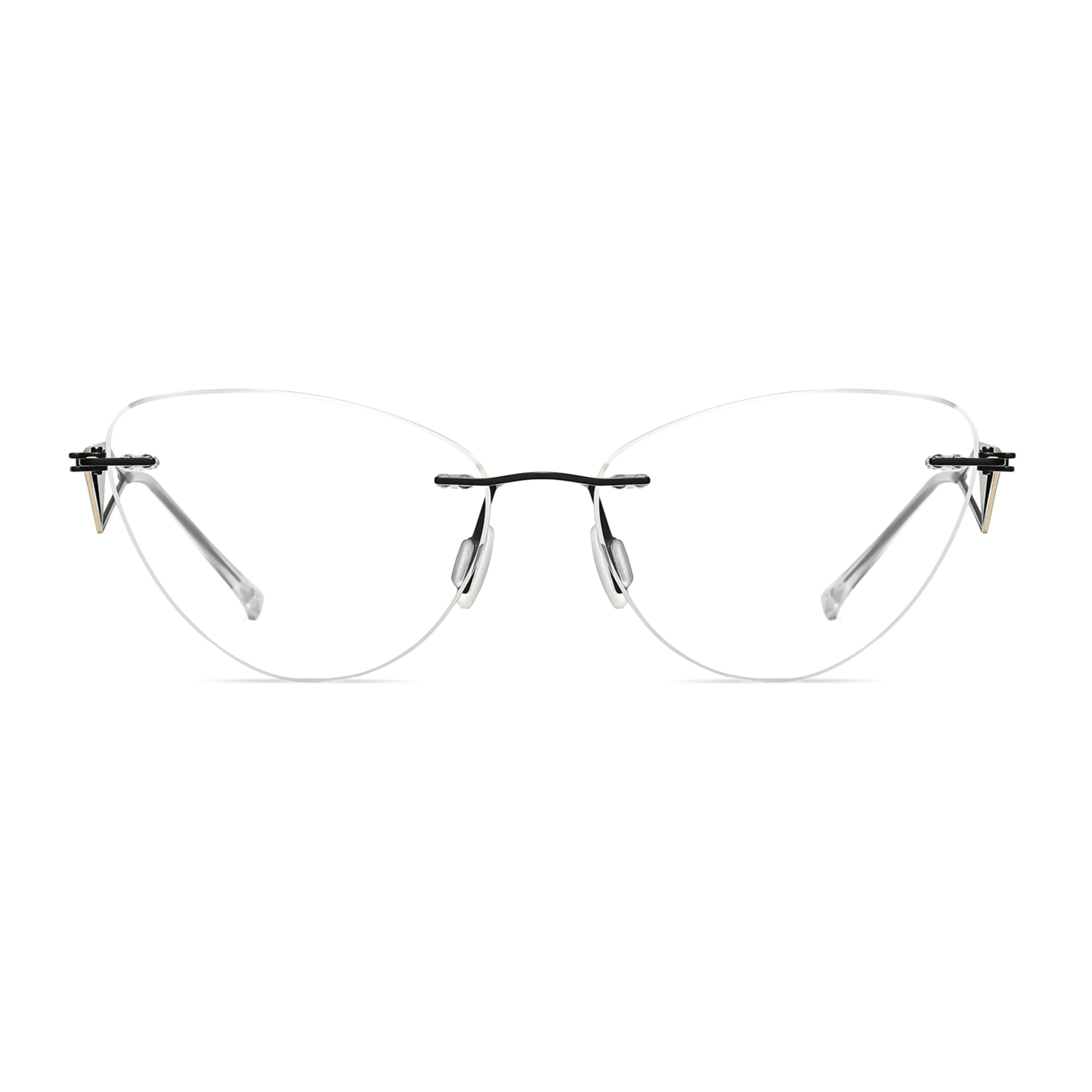 Abigail-Rimless prescription optical glasses for women with magnetic polarizing lens set-7210