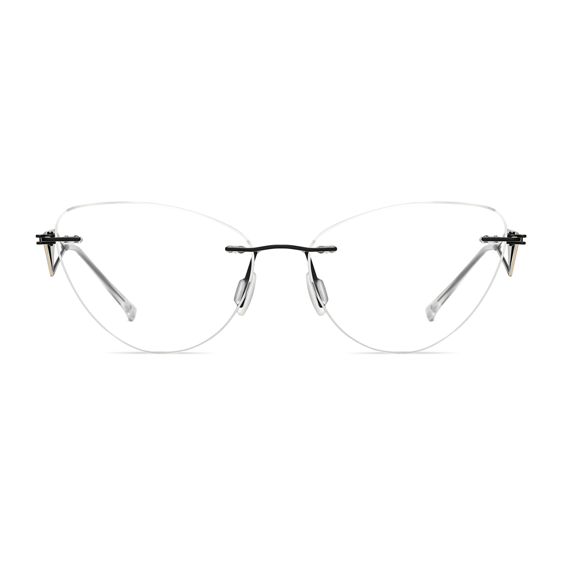 Abigail-Rimless prescription optical glasses for women with magnetic polarizing lens set-7210