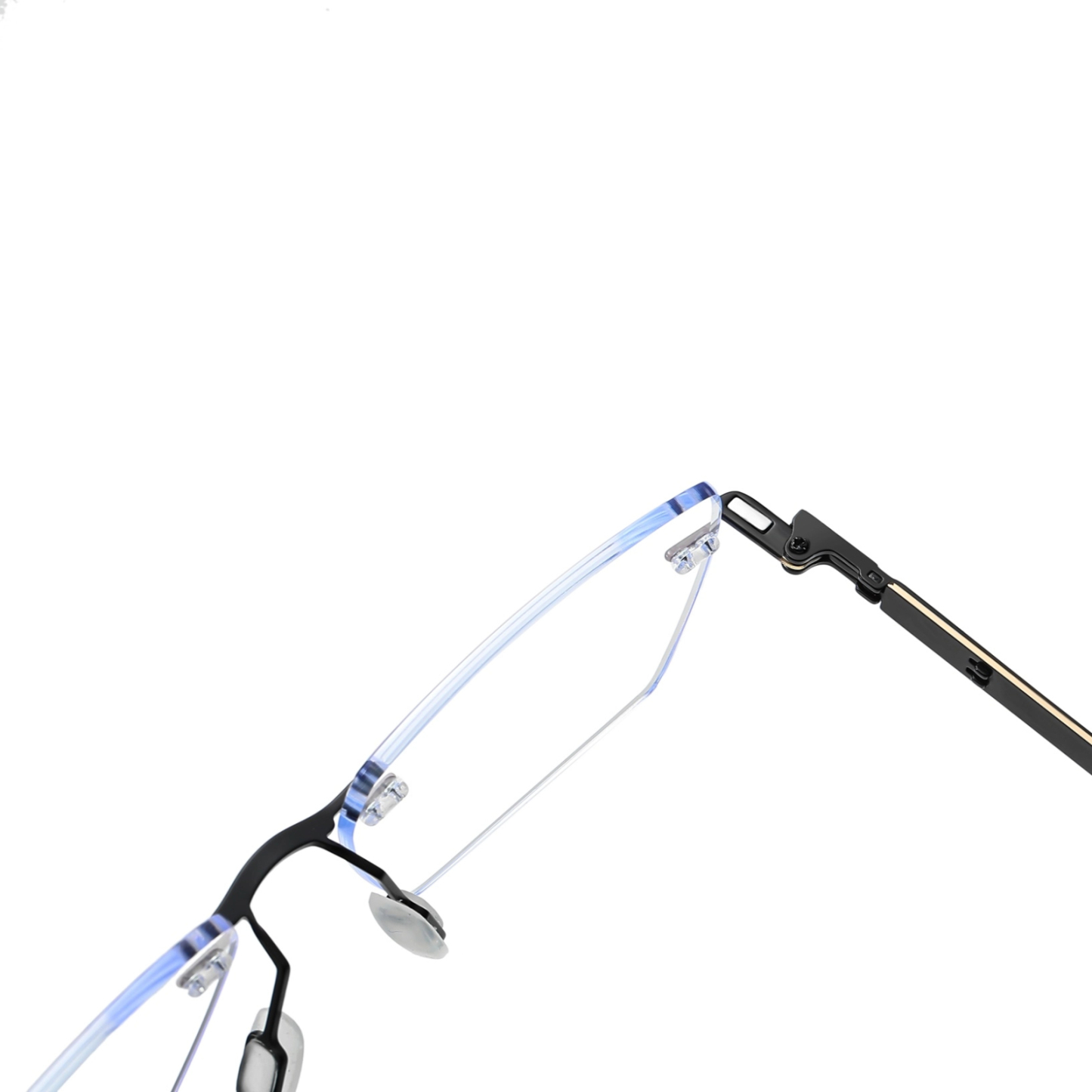 Oliver-Men's rimless magnetic polarizing set can be fitted with prescription glasses-7217