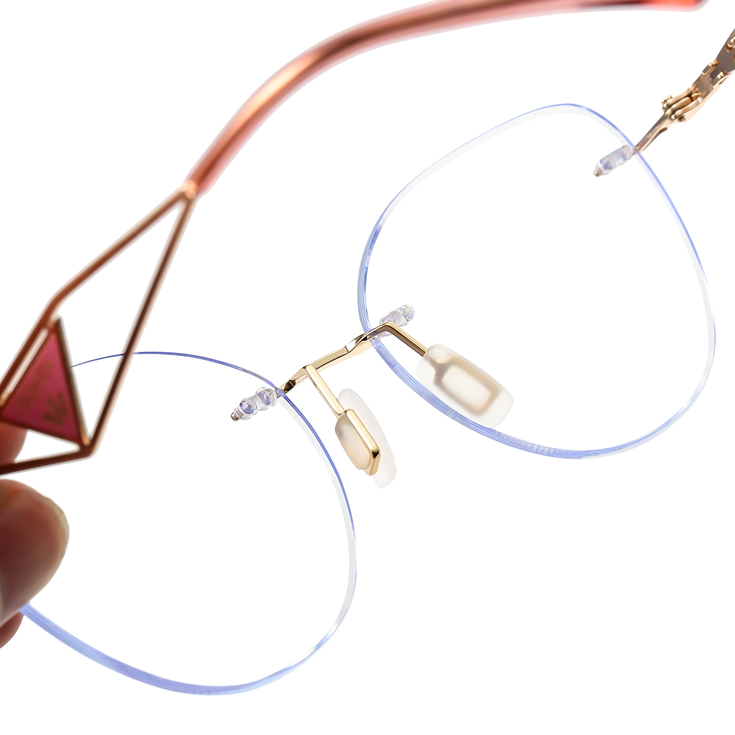 Adalia-Rimless prescription optical glasses for women with magnetic polarizing lens set-7211