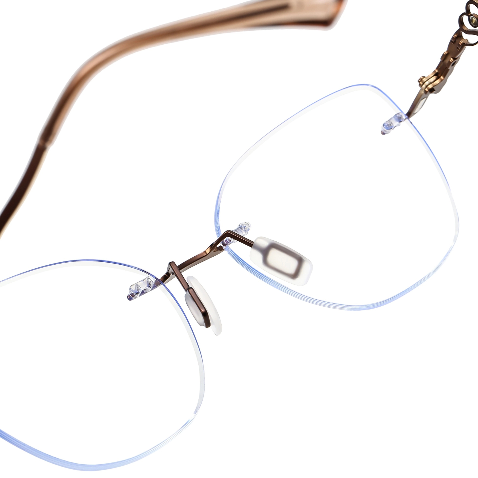 Kat-Women's rimless magnetic polarizing set is available with prescription lens-7207