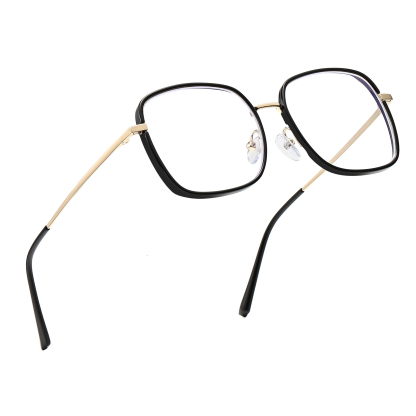 Alison-Square fullrim polarized magnetic prescription glasses include night vision lenses-Glasses Magic