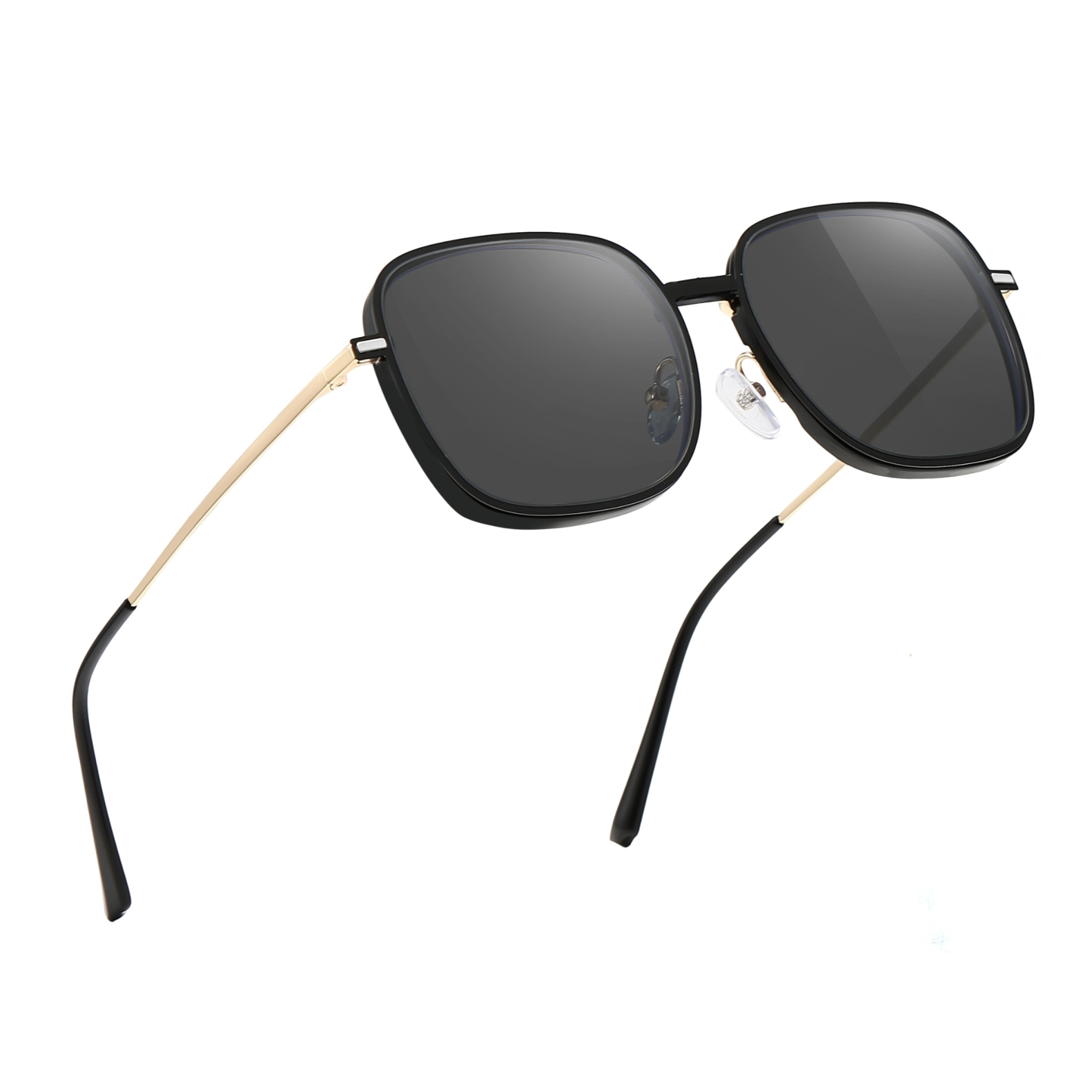 Alison-Square fullrim polarized magnetic prescription glasses include night vision lenses-Glasses Magic