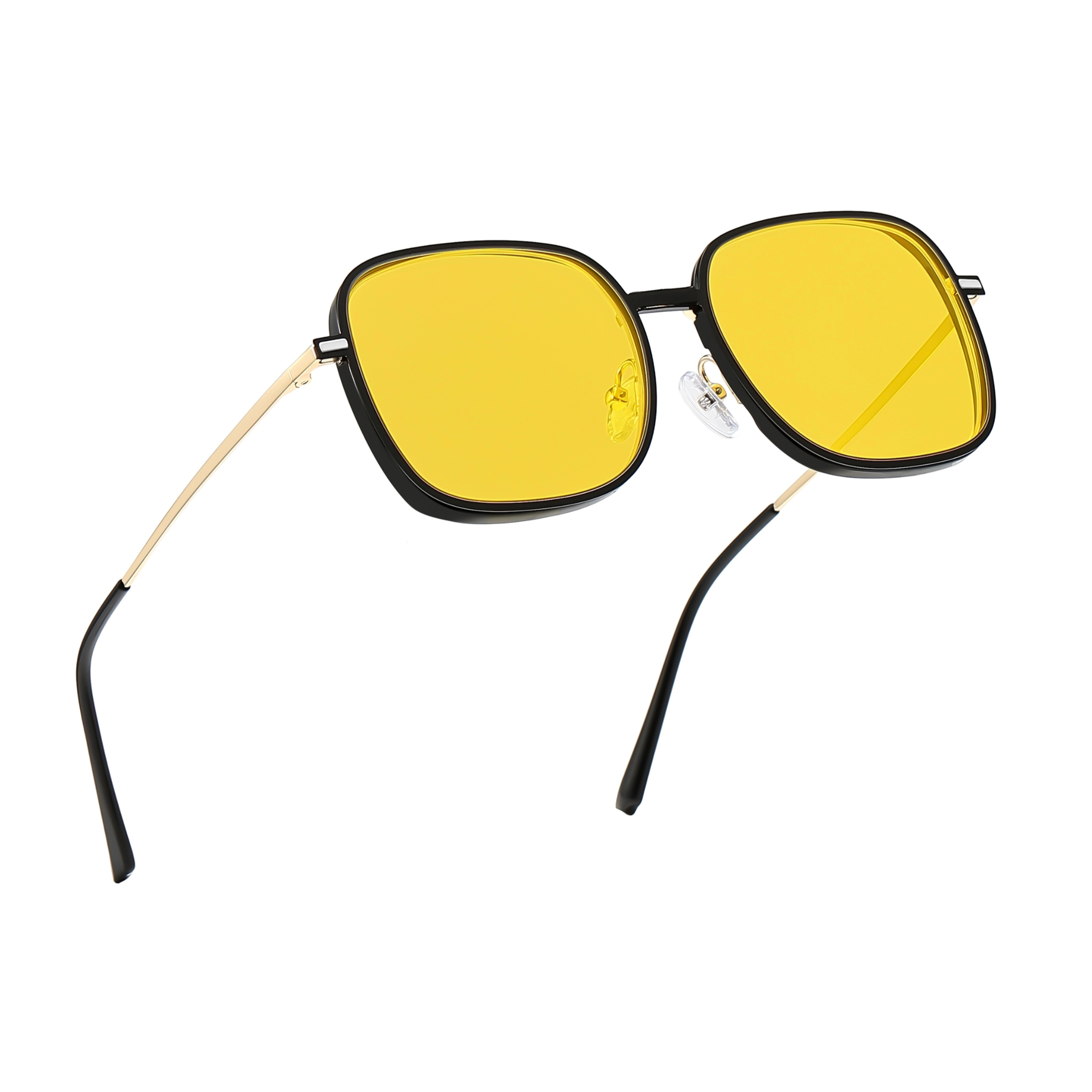 Alison-Square fullrim polarized magnetic prescription glasses include night vision lenses-Glasses Magic