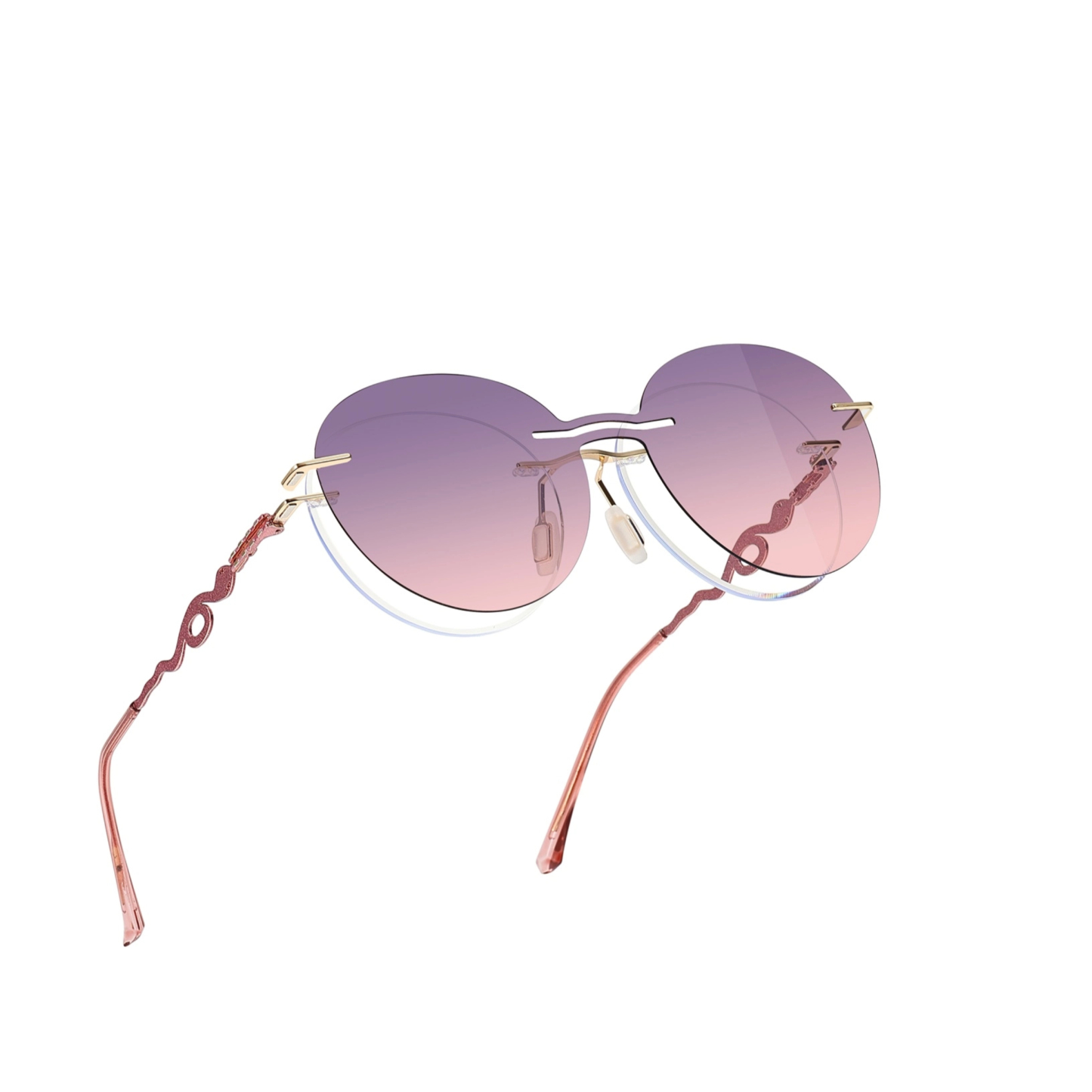 Alicia-Women's rimless magnetic polarizing glasses are available with prescription lenses-7209