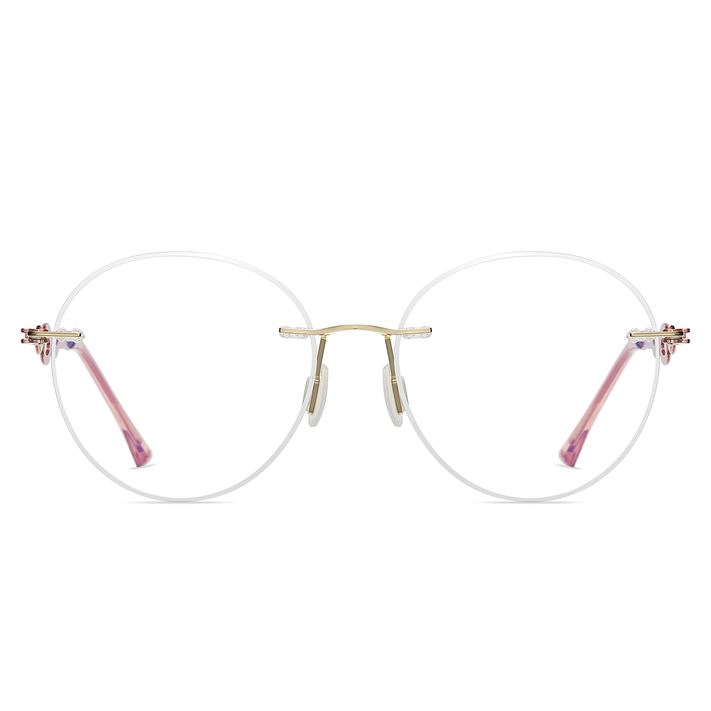 Alicia-Women's rimless magnetic polarizing glasses are available with prescription lenses-7209