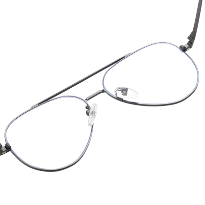 Alger-Aviator fullrim polarized magnetic prescription glasses include night vision lenses-Glasses Magic