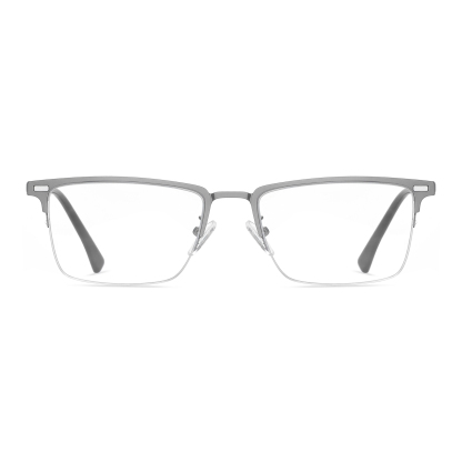 Ace-Rectangle semi-rimless polarized magnetic prescription glasses include night vision lenses-Glasses Magic