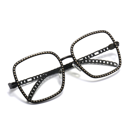 Anna-Women's square plain glasses are available with prescription optical lenses-2951