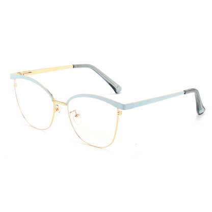 Agnes-Prescription cat-eye metallic optical glasses for women-9716