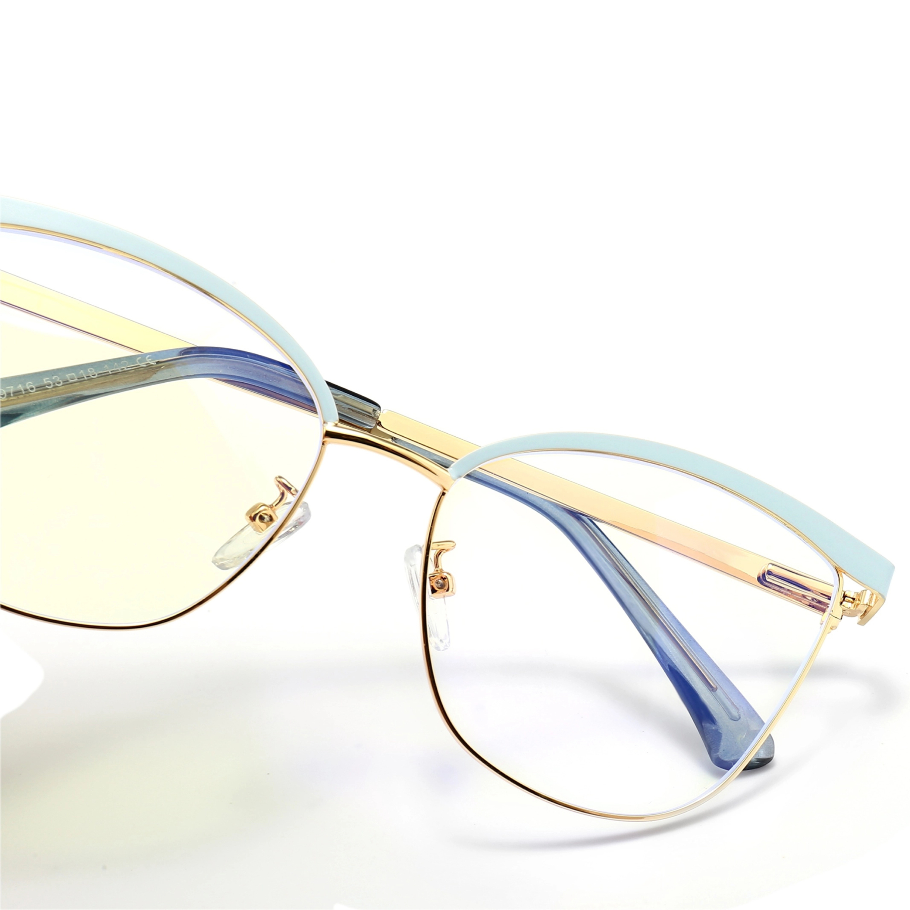 Agnes-Prescription cat-eye metallic optical glasses for women-9716